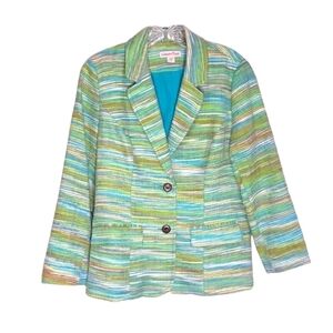 Coldwater Creek Women's Striped 2-Button Blazer